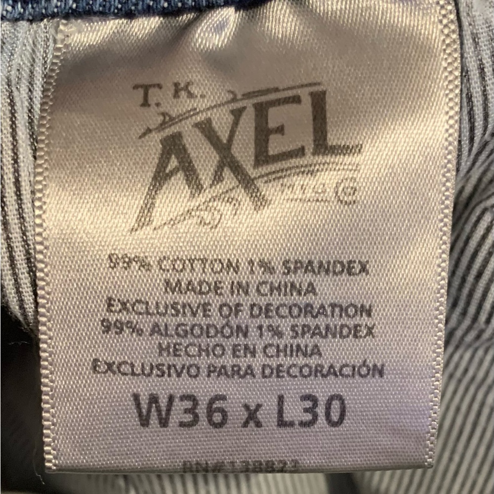 TK T.K. Axel Slim Boot Cut Medium Wash Blue Denim Jeans Men’s 36 x 30 - Picture 10 of 10